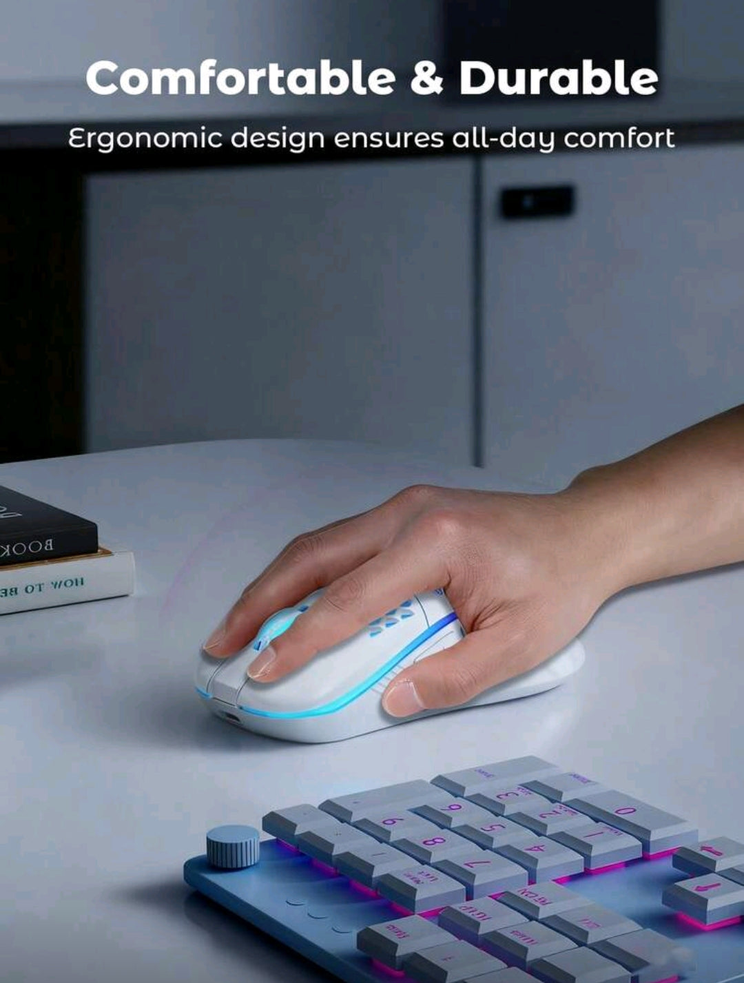 Blade D Wireless Gaming Mouse Honeycomb 2.4G USB Cordless Mouse RGB